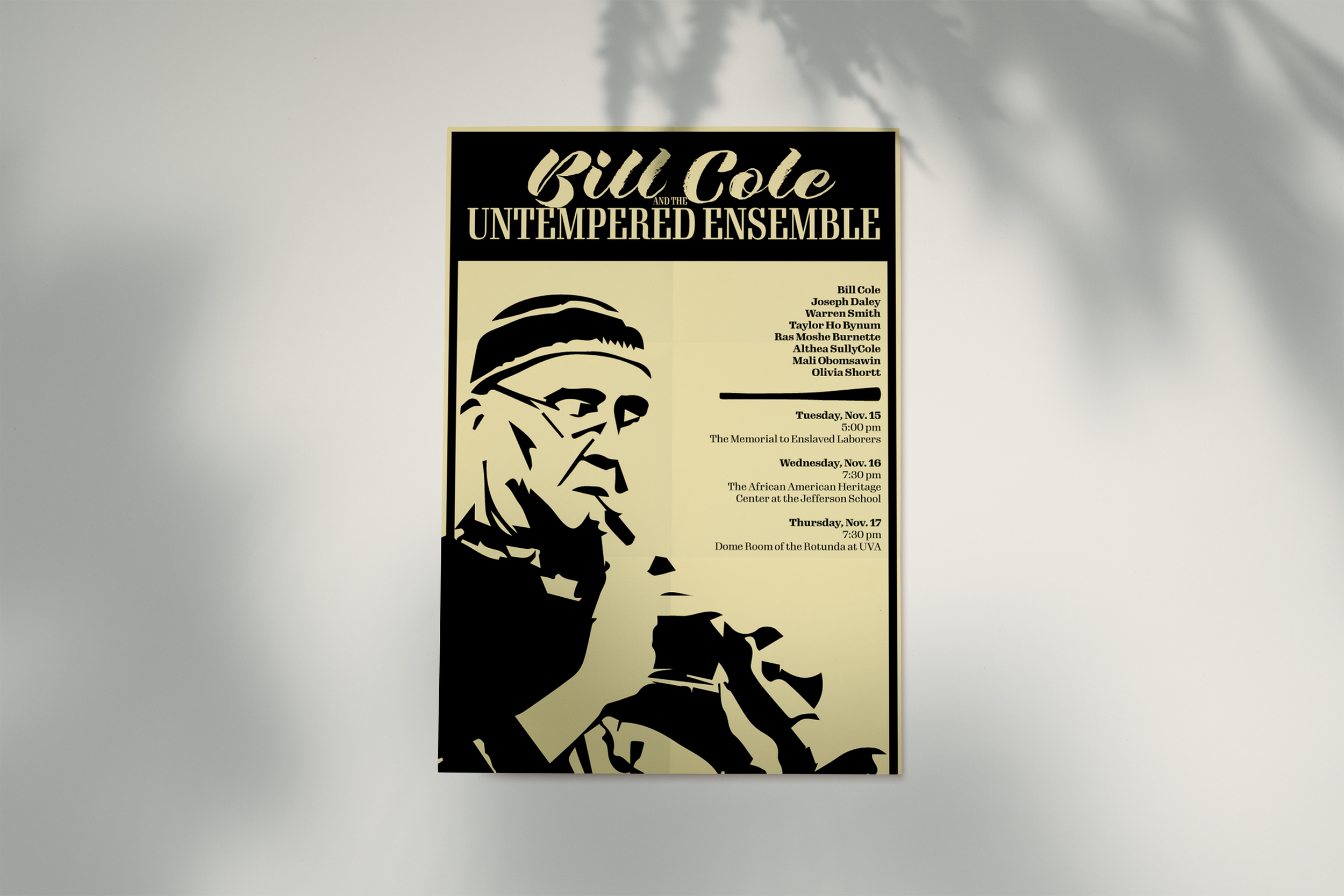 Bill Cole Residency — three poster variations